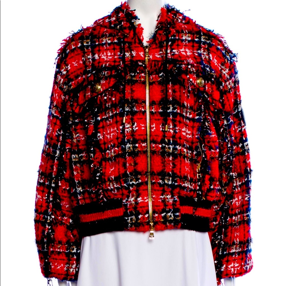 Balmain Tweed Casual Jacket